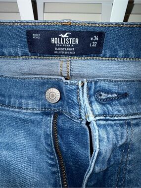 Hollister Medium Blue Slim Straight Jeans